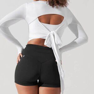 NWT PopFlex Bow Back Reversible Long Sleeve Top - 3X